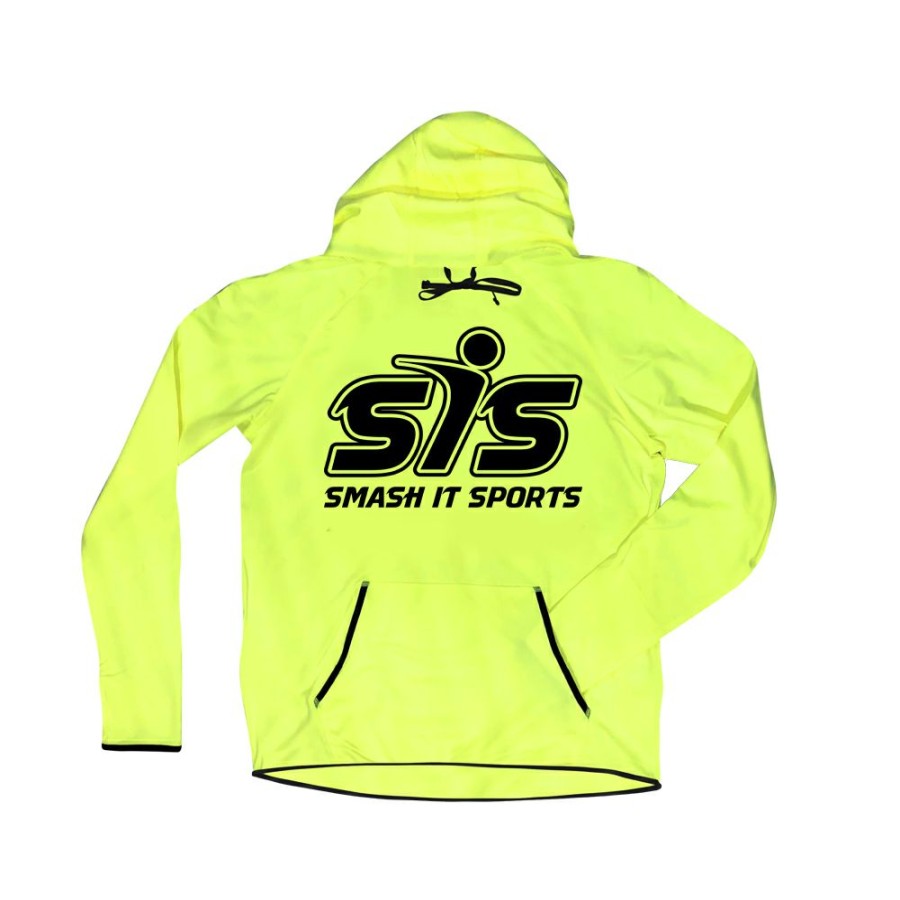 Baseball Apparels * | Smash It Sports Ladies Hoodie- Volt/Black Sis Logo Online